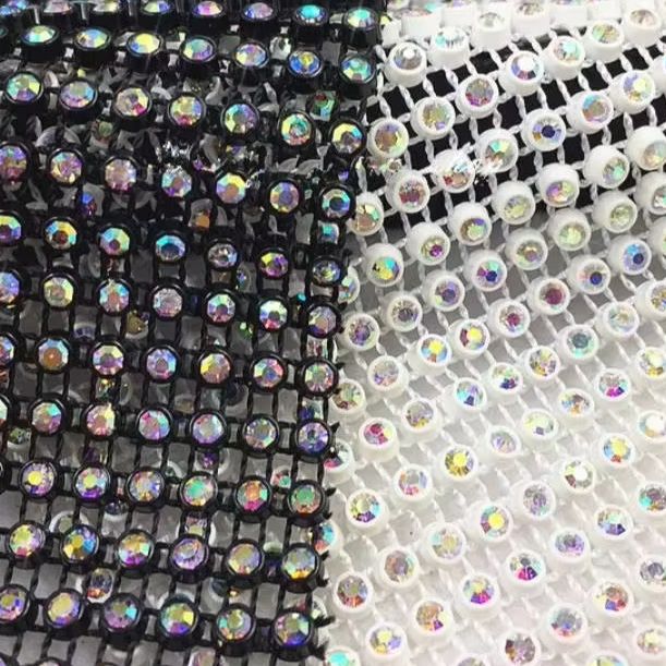 Crystal Mesh Fabric - 24 Baris Kristal Diamond Mesh Trimming