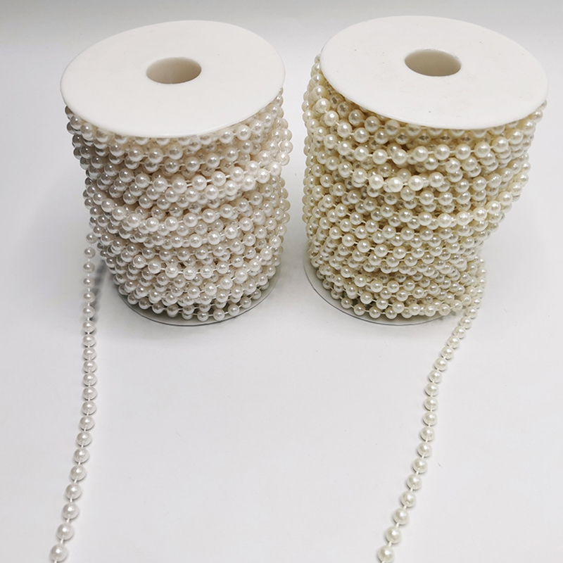 5Meter/Set Rantai Mutiara Puti - Pearl Trim Chain ulasan dan harga