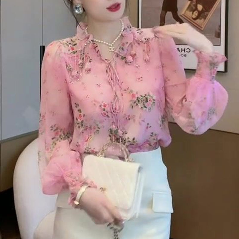 Blus motif bunga rusak Korea b - Tassel Fringe Trim ulasan dan harga