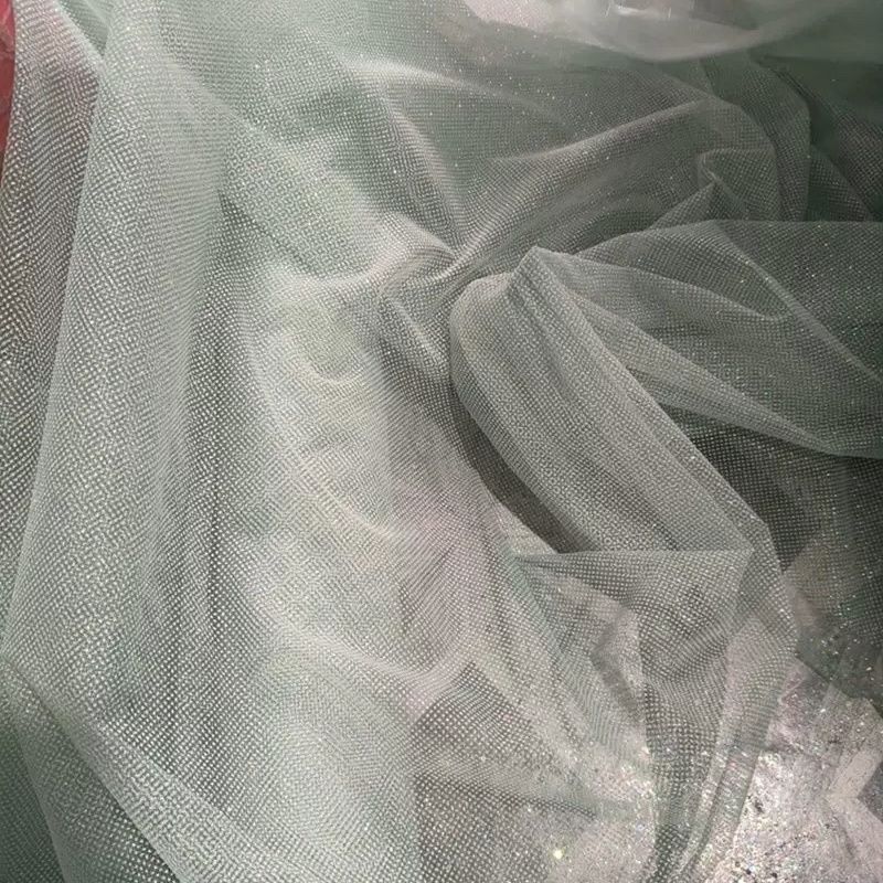 Kain Jaring Payet Berkilau unt - Crystal Mesh Fabric ulasan dan harga