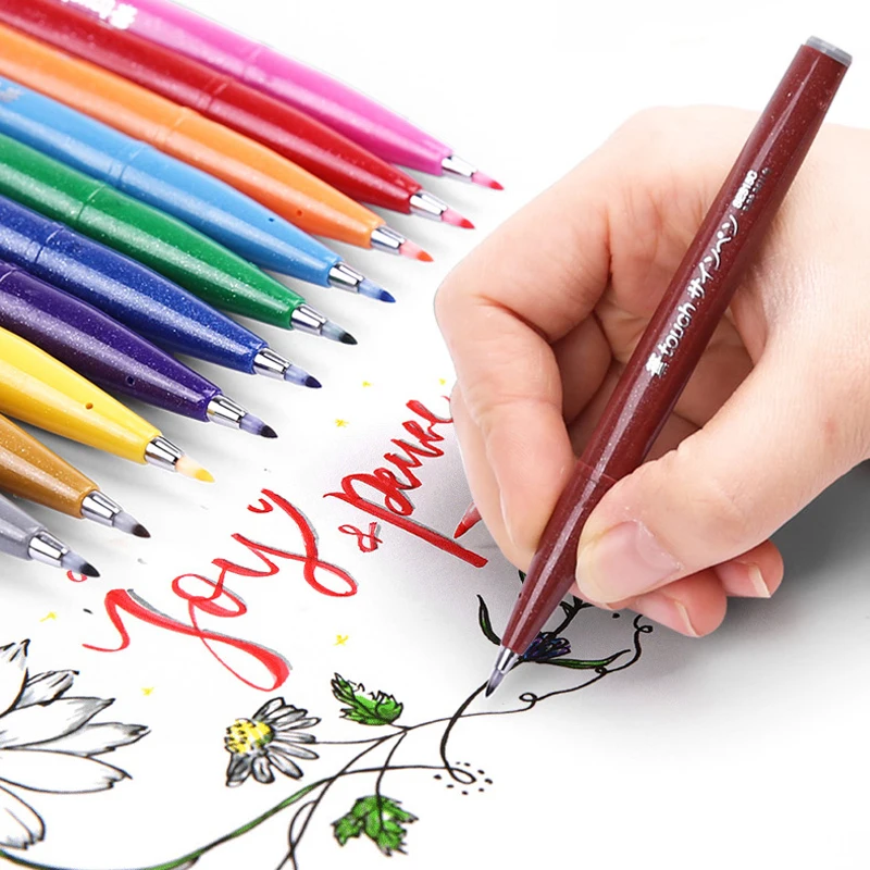 12 Warna Set Pena Kuas Sentuh  - Pentel Pen Sign Pen ulasan dan harga