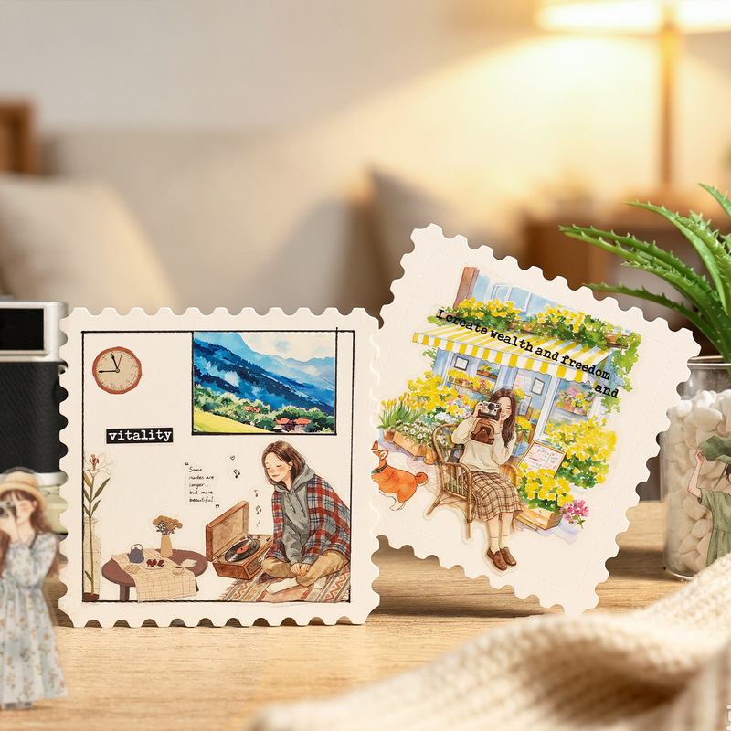1 paket/20 pcs Stiker Gambar T - Embellishments For Scrapbooking ulasan dan harga