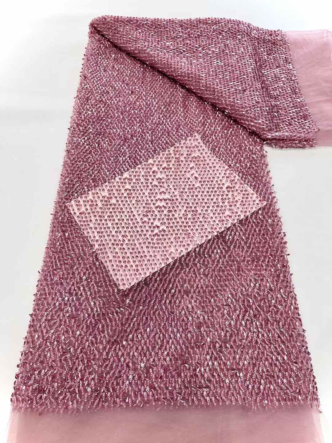 Renda bordir payet kristal 202 - Crystal Mesh Fabric ulasan dan harga