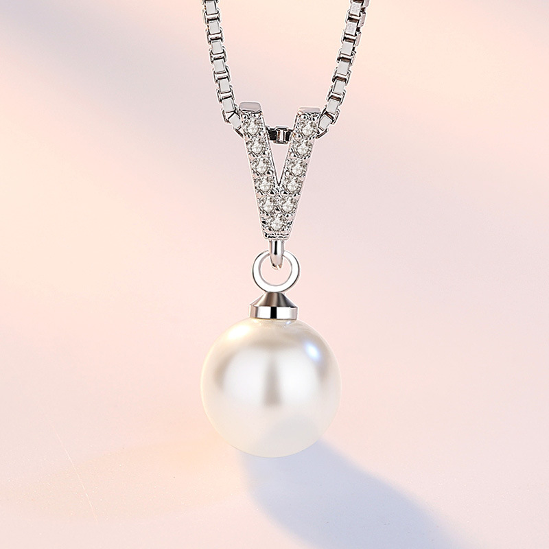 Liontin Kalung Perak Murni 925 - Pearl Trim Chain ulasan dan harga