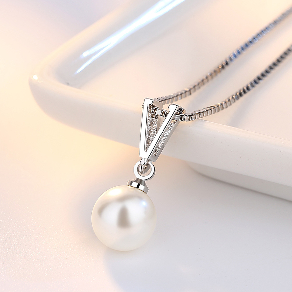 Liontin Kalung Perak Murni 925 - Pearl Trim Chain ulasan dan harga