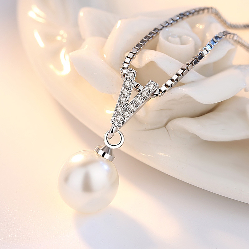 Liontin Kalung Perak Murni 925 - Pearl Trim Chain ulasan dan harga