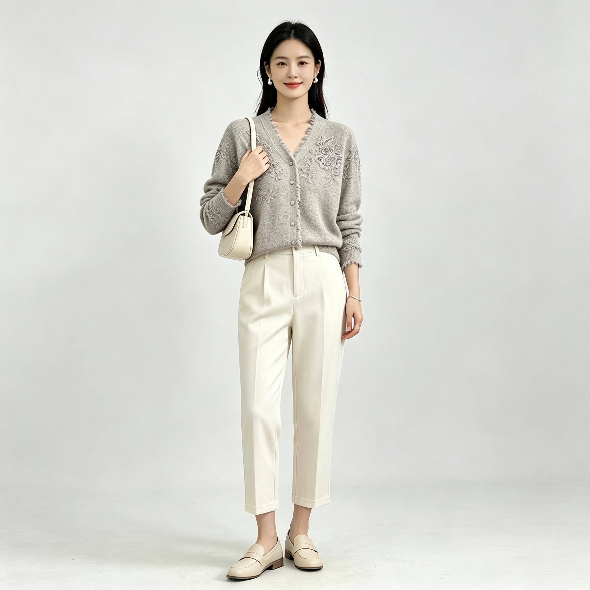 Kardigan Rajut Wanita V-Neck d - Tassel Fringe Trim ulasan dan harga