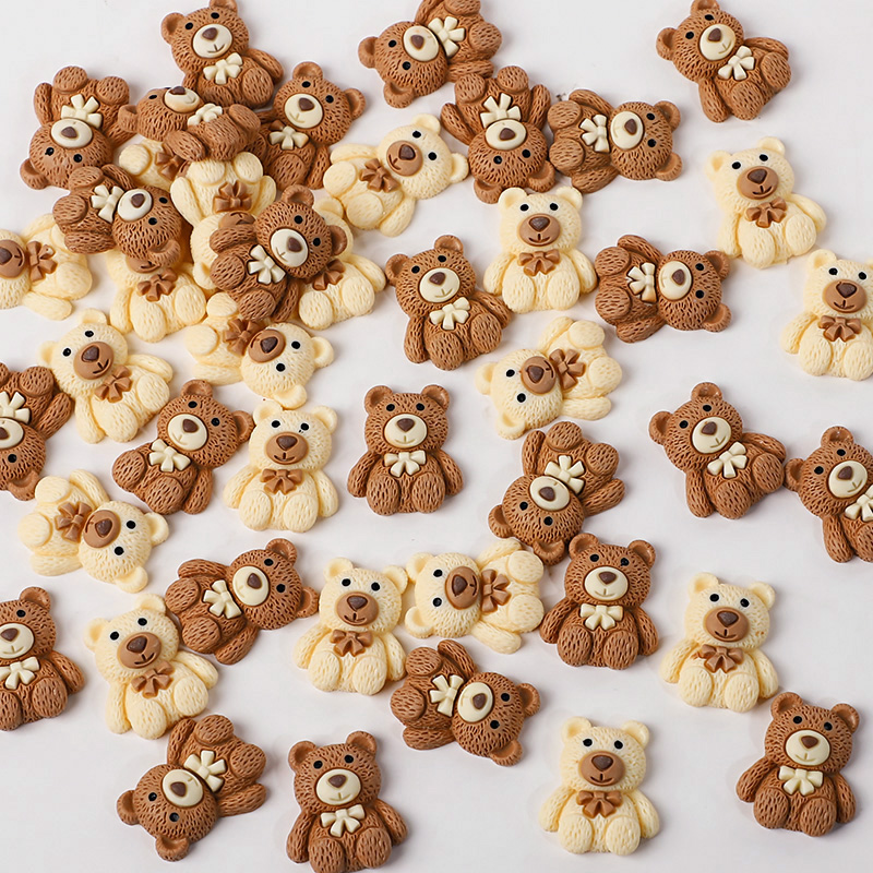 10/30/50 Buah Resin Teddy Bear - Embellishments For Scrapbooking ulasan dan harga